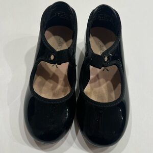Capezio Black Patent Leather Dance Tap Shoes Size 7